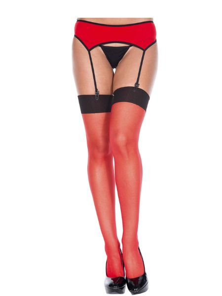 RED GARTER BELT WITH MATCHING STOCKINGS