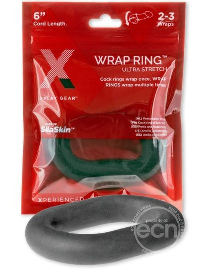 XPLAY SILICONE WRAP RING ULTRA STRETCH 6 INCH - BLACK