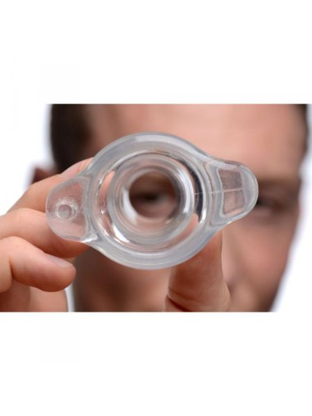 CLEAR HOLLOW ANAL PLUG - TOP OPEN - CLEAR