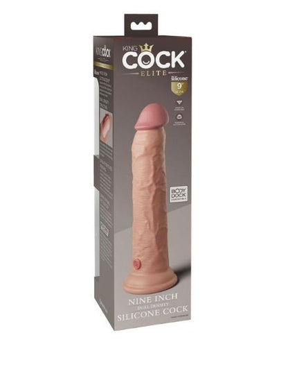 KING COCK ELITE DUAL DENSITY SILICONE DILDO 9IN