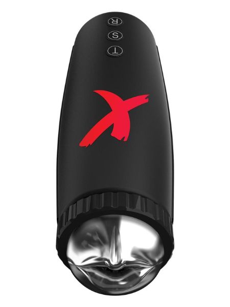 THRUSTING MASTURBATOR - MOUTH - CLEAR/BLACK