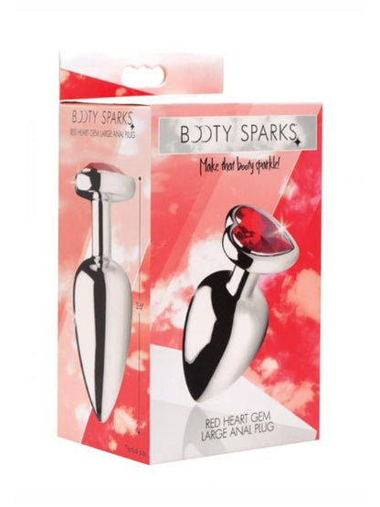 HEART GEM ANAL PLUG - RED