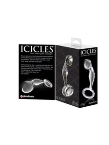 HAND BLOWN GLASS MASSAGER  - CLEAR