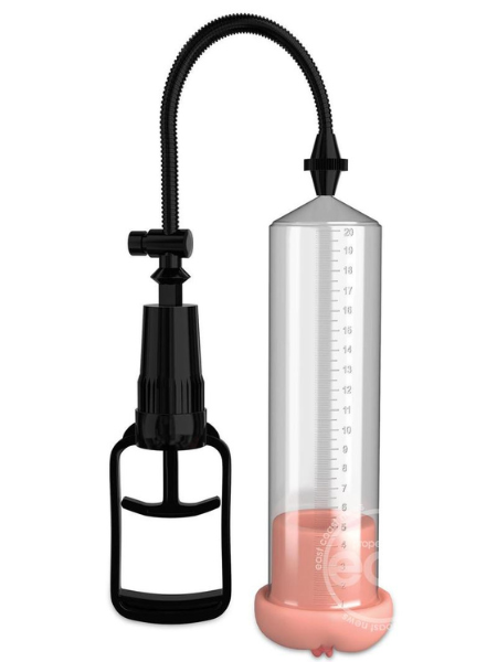 PUMP WORX FANTA FLESH PUSSY PENIS PUMP 7.75 INCH  - CLEAR AND VANILLA