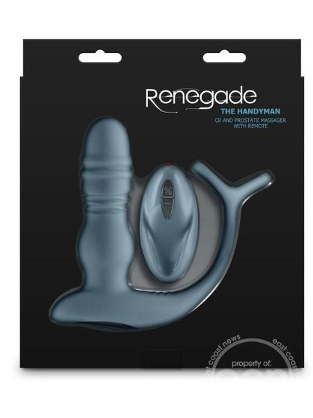 RECHARGEABLE SILICONE COCK RING AND PROSTATE MASSAGER WITH REMOTE - GRAY