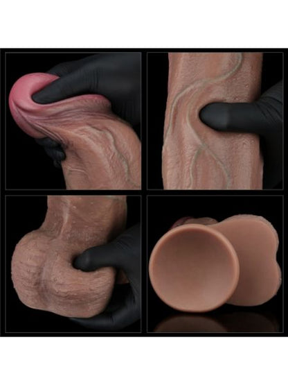 DUAL LAYERED SILICONE COCK XXL - 13 INCH