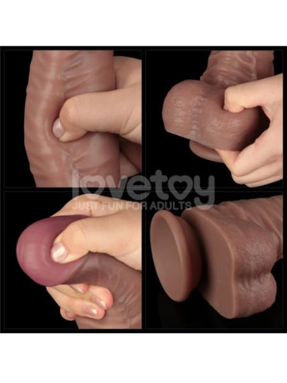 DUAL LAYERED BENDABLE SILICONE COCK XXXL - 16 INCH