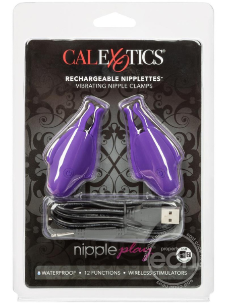 NIPPLY PLAY RECHARGEABLE NIPPLETTES - PURPLE