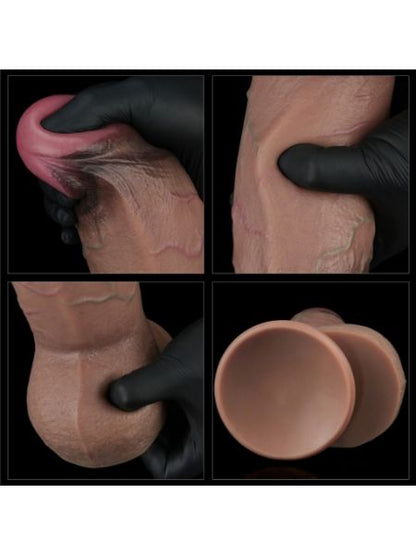 DUAL LAYERED SILICONE COCK XXL - 9.5 INCH