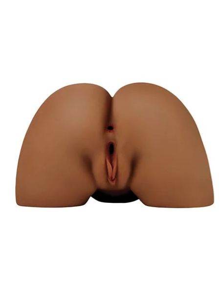 DUAL MOTOR ASS VIBRATING RECHARGEABLE MASTURBATOR - CARAMEL