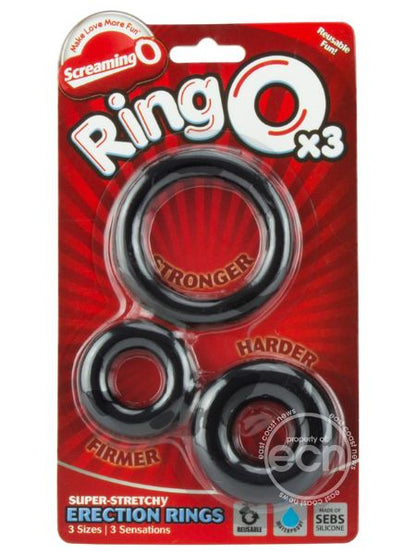 RING O 3 COCK RINGS ( 3 SIZE PACK )