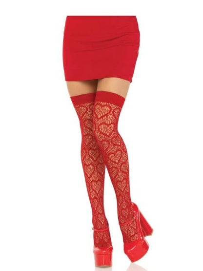HEART NET THIGH HIGHS