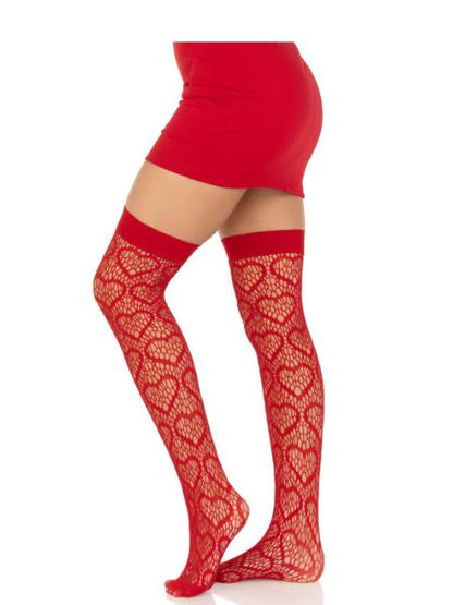 HEART NET THIGH HIGHS