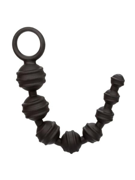 POWER DRILL SILICONE ANAL BEADS - BLACK