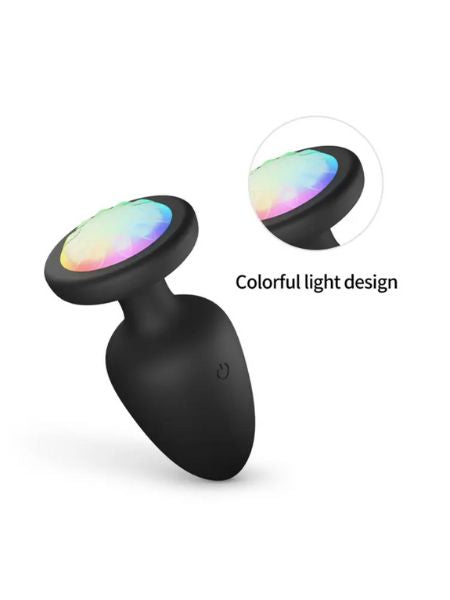 REMOTE CONTROL FLASHING LIGHT SILICONE ANAL PLUG