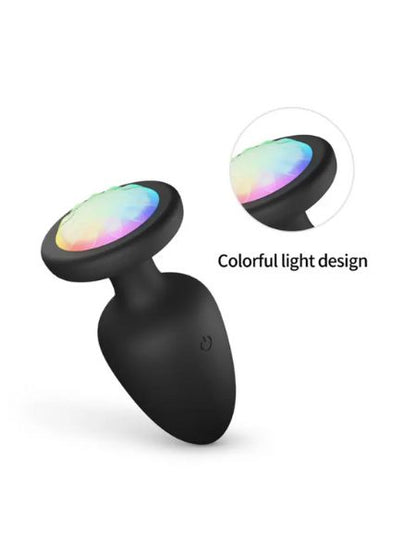 REMOTE CONTROL FLASHING LIGHT SILICONE ANAL PLUG