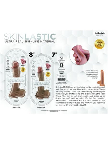 SKINSATIONS  SLIDING SKIN DILDO 7" W/SUCTION