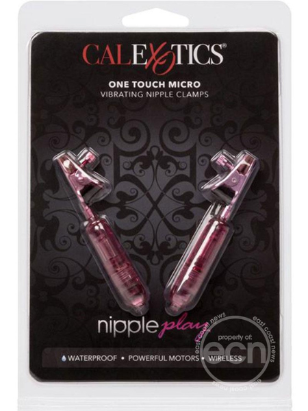 NIPPLE PLAY ONE TOUCH VIBRATING NIPPLE CLAMPS - PINK