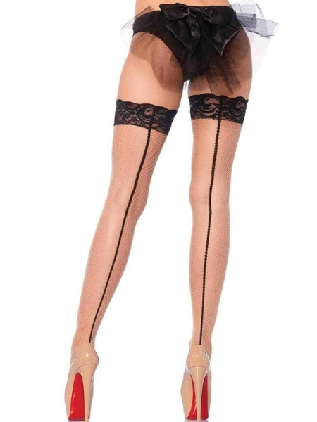 FISHNET THIGH HIGH STOCKINGS - STAY UP