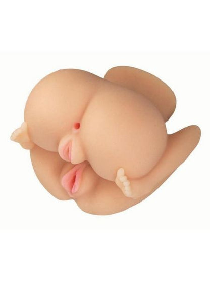 SELF-LUBRICATING MASTURBATOR 2 GIRLS/3 HOLES - VANILLA