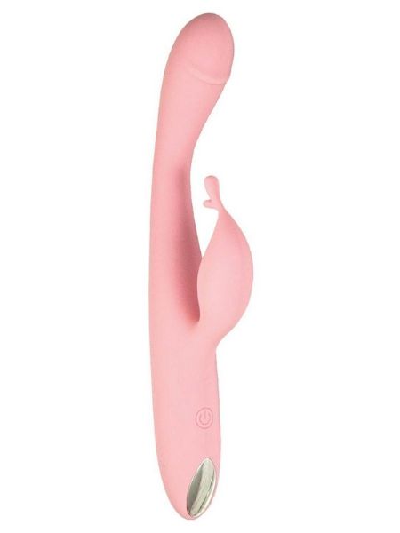 RECHARGEABLE SILICONE RABBIT VIBRATOR - PINK