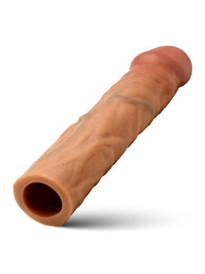 PENIS EXTENSION SLEEVE 1.5 IN -SILICONE - CARAMEL