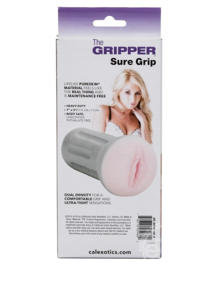 THE GRIPPER SURE GRIP DUAL DENSITY STROKER - PUSSY - VANILLA