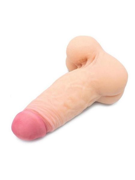 MASTURBATOR SILICONE DILDO WITH PUSSY - VANILLA