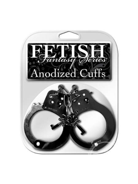 FETISH FANTASY SERIES ANODIZED CUFFS BLACK