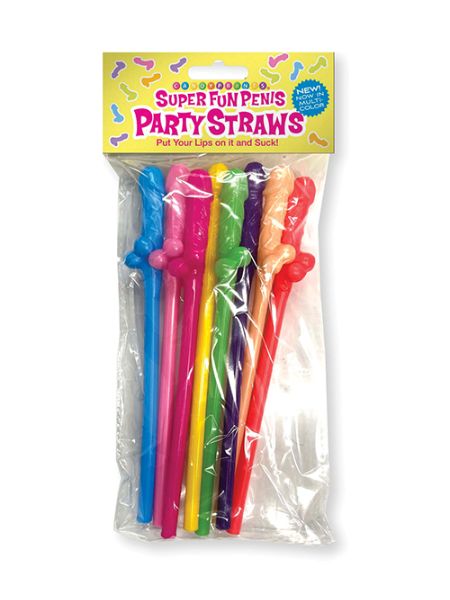 PARTY PENIS MULTICOLOR STRAWS