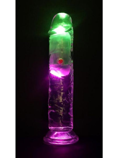 RECHARGEABLE DILDO WITH REMOTE CONTROL 7 IN - CLEAR
