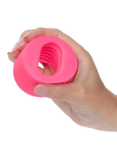 SILICONE DUAL ENTRY STROKER - PINK