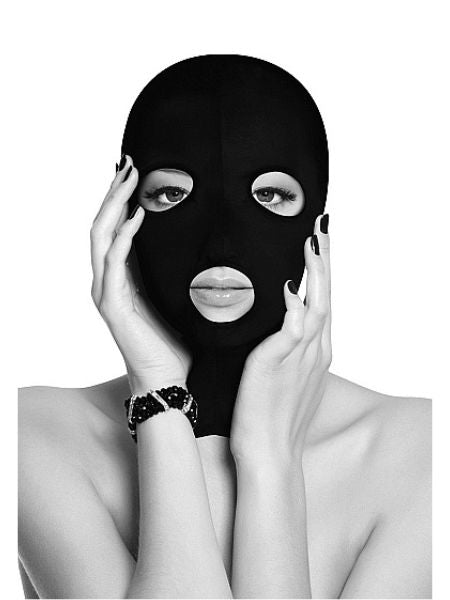 MASK WITH OPEN MOUTH AND EYES - BLACK