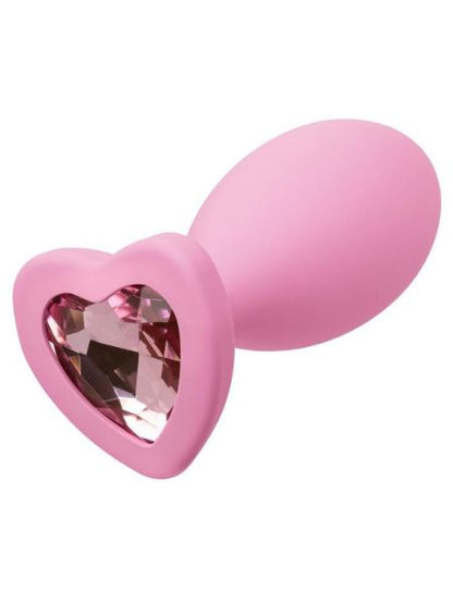 CRYSTAL BOOTY DUO SILICONE ANAL PLUG ( 2 PACK ) - PINK