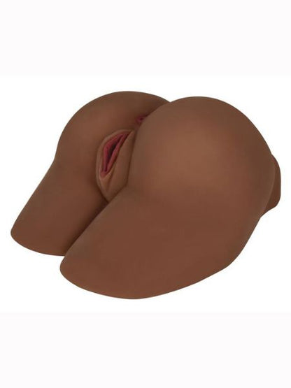 MISTRESS SASHA VIBRATING BIOSKIN DOGGIE STYLE STROKER -  ASS - CHOCOLATE