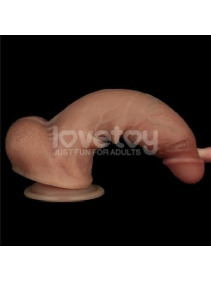 8.5'' SLIDING SKIN DUAL LAYER SILICONE DONG