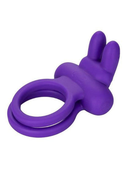 SILICONE RECHARGEABLE DUAL ROCKING RABBIT MULTI SPEED COCKRING WATERPROOF - PURPLE