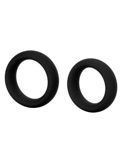 SILICONE SUPER RINGS COCK RINGS - BLACK