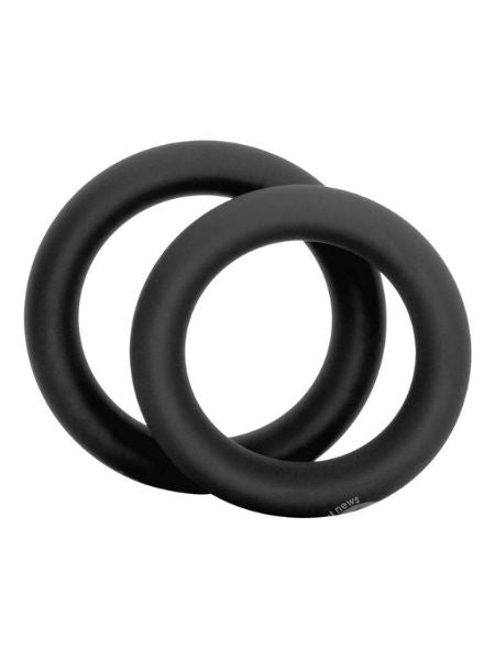 SILICONE SUPER RINGS COCK RINGS - BLACK