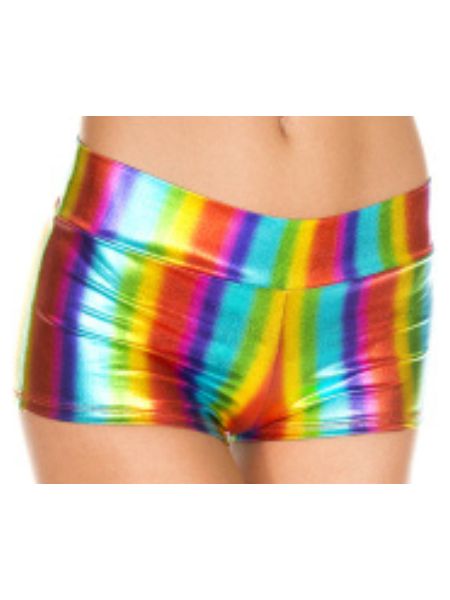 RAIOWBOW METALLIC BOOTY SHORTS