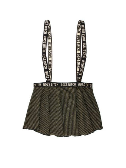 BO$$ BITCH SUSPENDER SKIRT ( SKIRT ONLY )