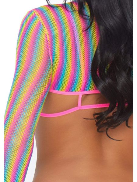 RAINBOW DREAMS FISHNET BIKINI SET