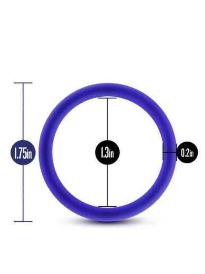 PERFORMANCE VS1 PURE PREMIUM SILICONE COCK RINGS ( 3 PACK ) - MEDIUM - INDIGO