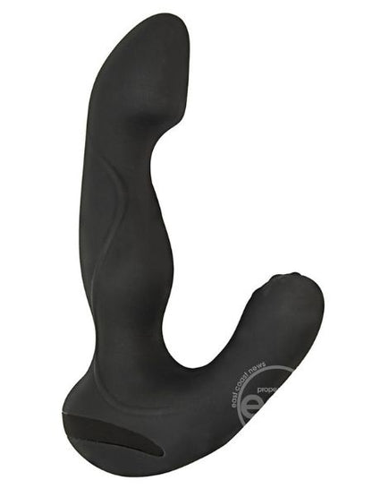 ROTATING P - SPOT SILICONE RECHARGEABLE VIBRATOR - BLACK