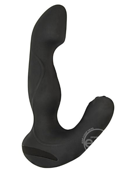 ROTATING P - SPOT SILICONE RECHARGEABLE VIBRATOR - BLACK