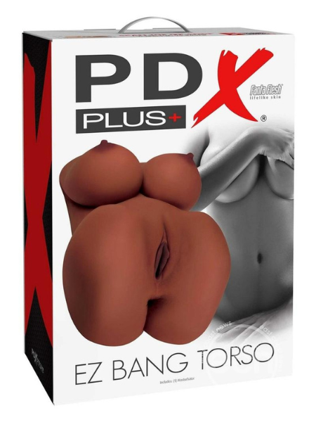 PDX PLUS EZ BANG TORSO MASTURBATOR - CARAMEL