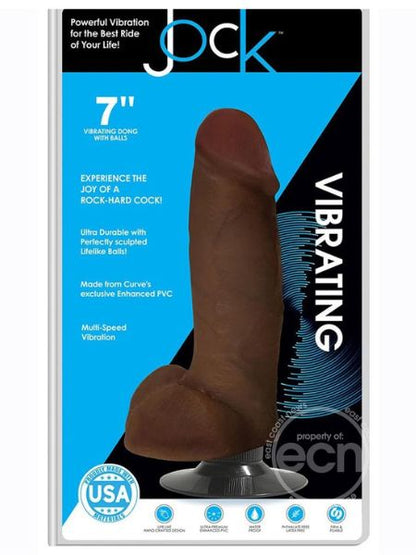 JOCK VIBRATING DILDO WITH BALLS 7 INCH