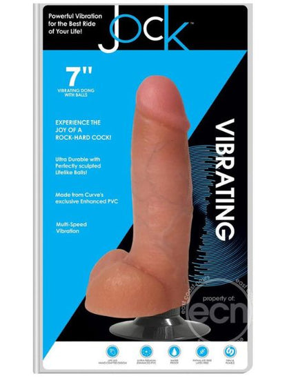 JOCK VIBRATING DILDO WITH BALLS 7 INCH