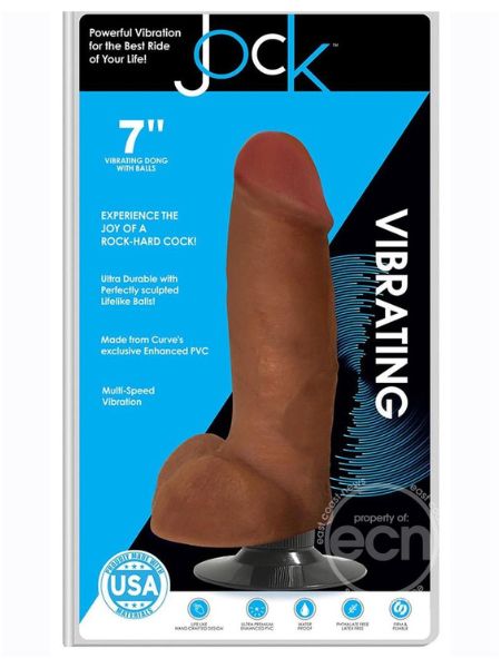 JOCK VIBRATING DILDO WITH BALLS 7 INCH