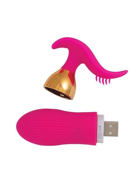 MAGIC TICKLER RECHARGEABLE SILICONE PLUG - PINK